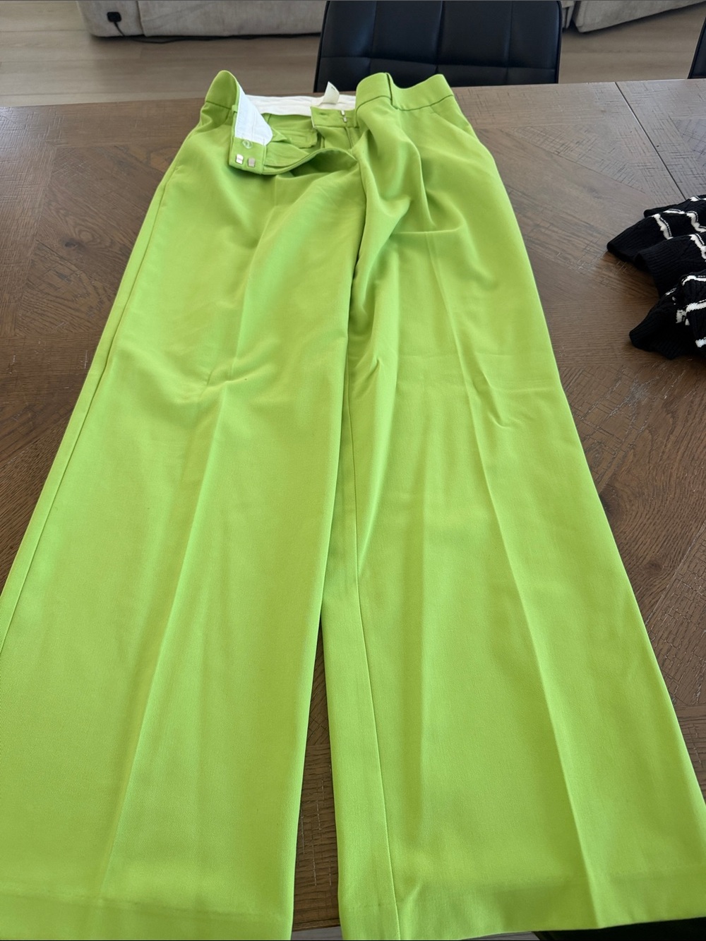 H&M Lime Green Wide Leg Pants